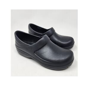 Crocs Neria Pro II Work Clog Women 7 Slip Resistant Lightweight Black 205384